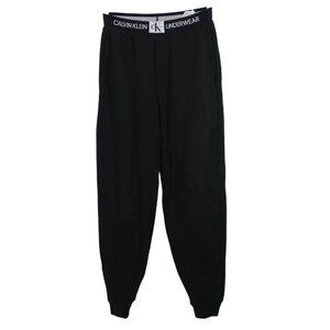 Calvin Klein Black Sleepwear Jogger Pants Women Size S Pull-on Elastic Waist FLA